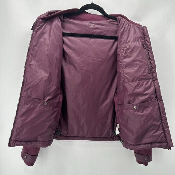 Oiselle Katron Insulated Jacket Size XS Full Zip Burgundy Hooded Outdoor Running - Picture 3 of 11